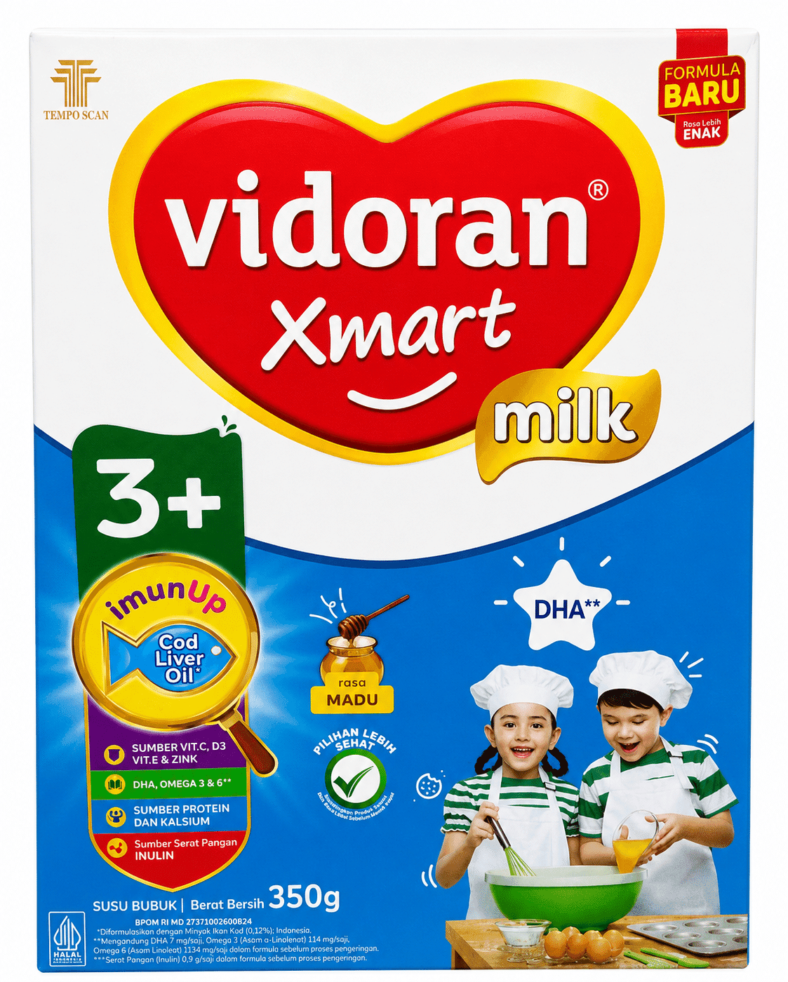 Vidoran Xmart Milk Nutriplex Tahap 3 Madu 350 gr – 1