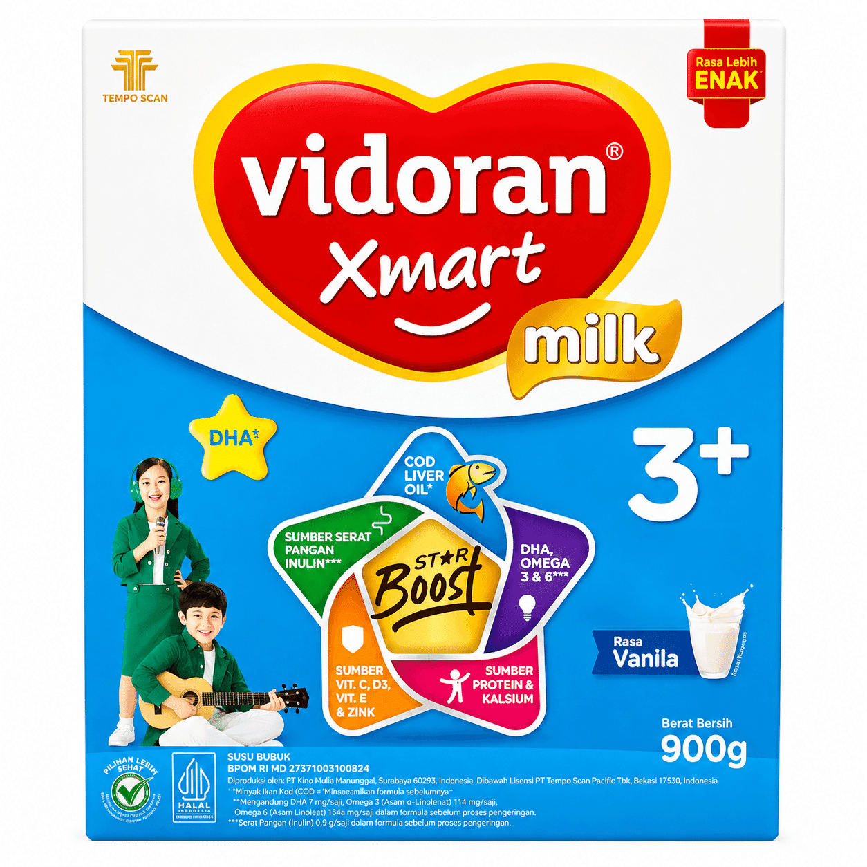 Vidoran Xmart milk 3 Nutriplex Vanila 900 gr – 1