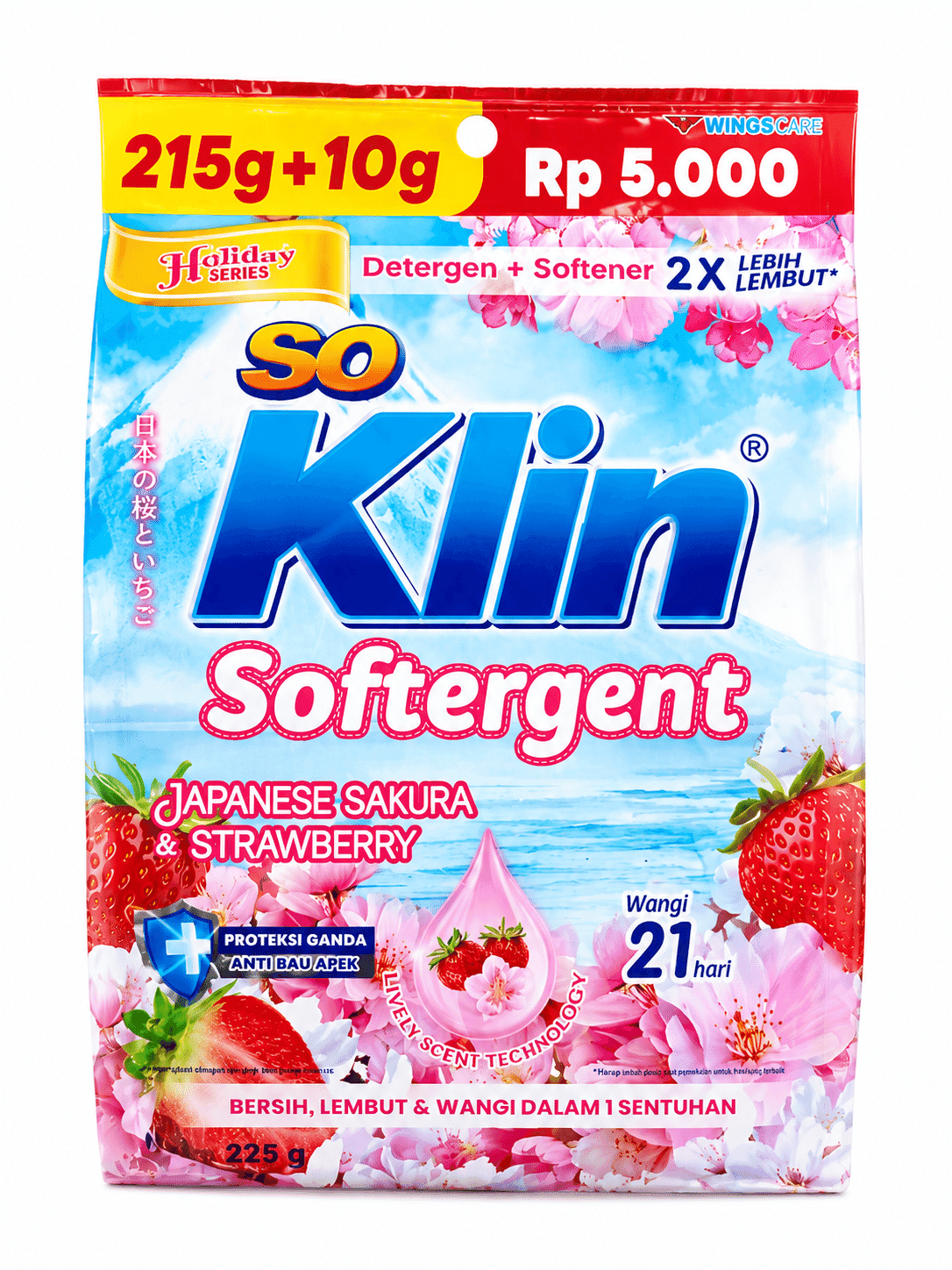 Soklin Softergent Japanse Sakura Strawberry 225 gr – 1