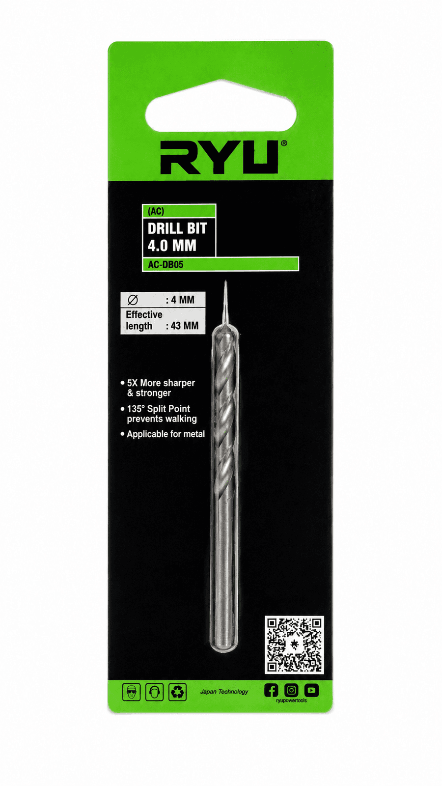 Ryu Mata Bor Besi 4,0MM AC-DB056 – 1