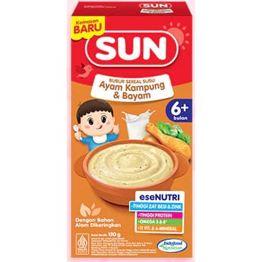 SUN Bubur Sereal Ayam Kampung & Bayam 120 gr – 2