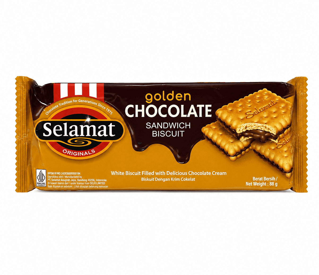 Selamat Biskuit Golden Cokelat 88 gr – 1