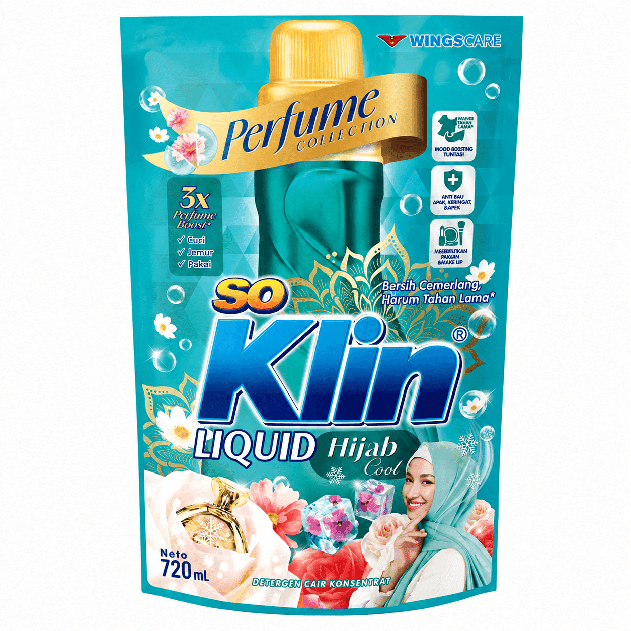 Soklin Deterjen Cair Hijab Pouch 720 ml – 1