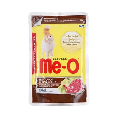 Me-O Makanan Kucing Pouch Beef Chunk 80 gr – 1