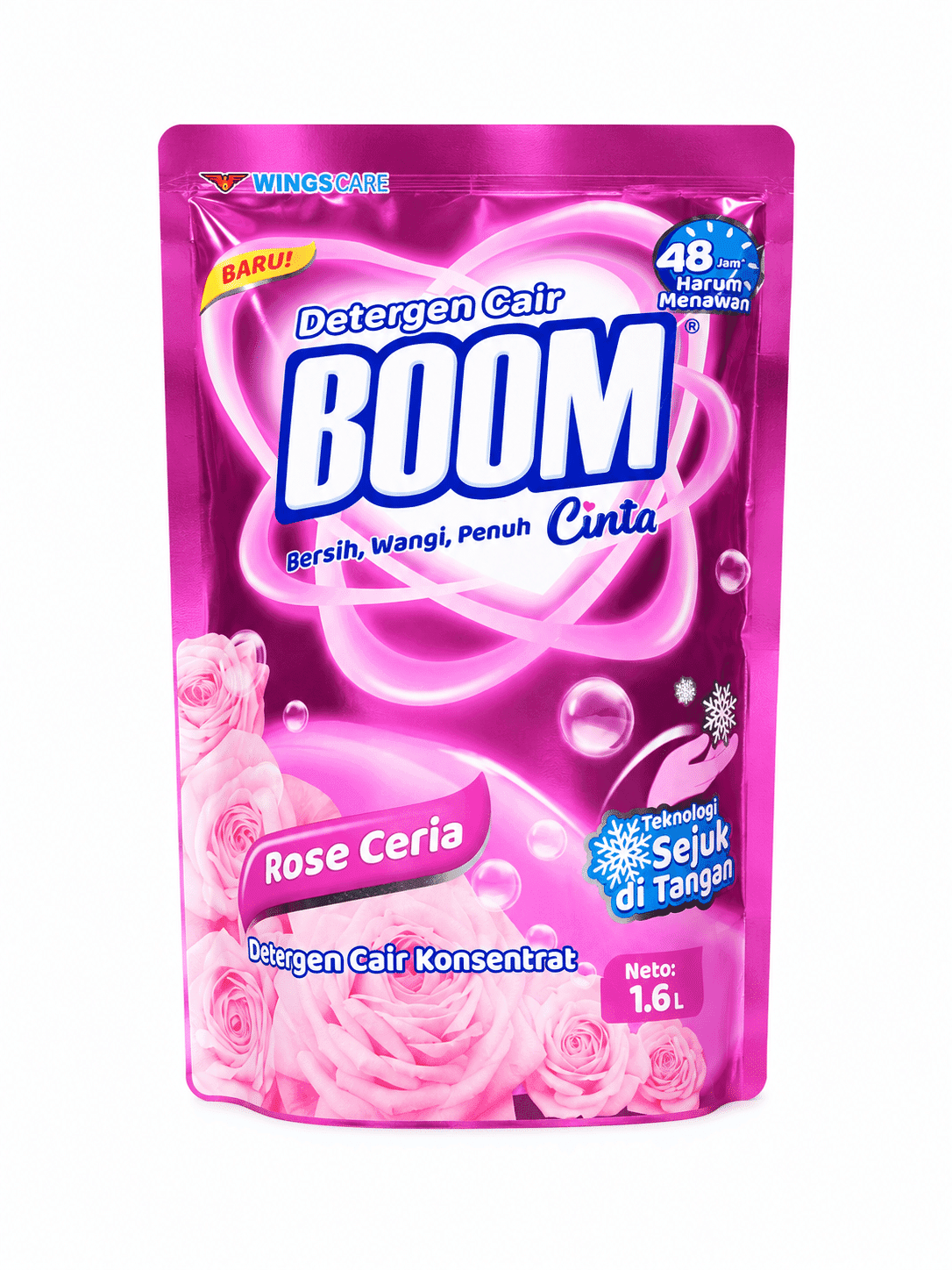 Boom Cinta Deterjen Cair Rose Pouch 1600 ml – 1