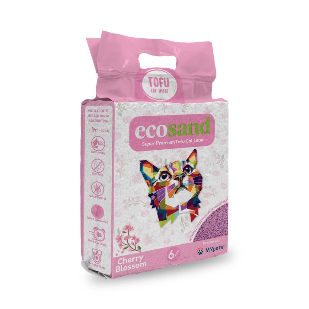 Ecosand Pasir Kucing Tofu Aroma Cherry Blossom 6 L – 1