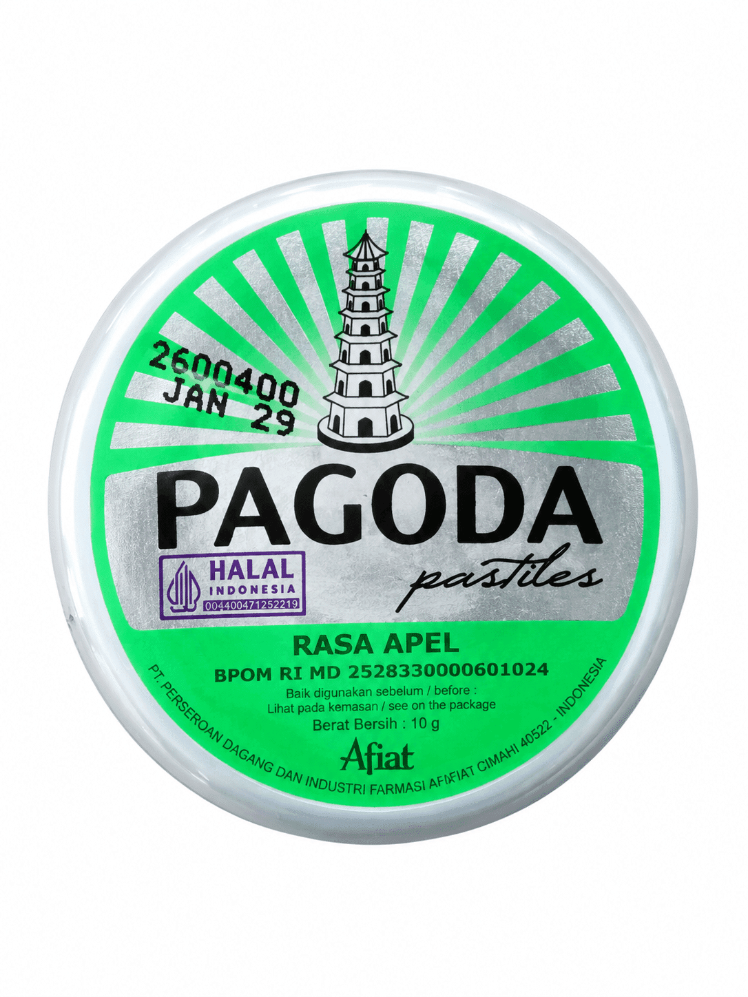 Pagoda Pastiles Rasa Apel 10 gr – 2