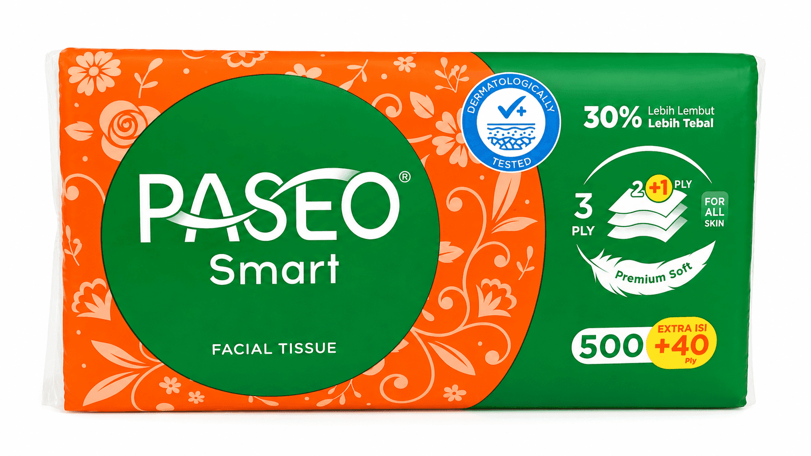 Paseo Smart Tisu Wajah 500 + 40 Ply – 2