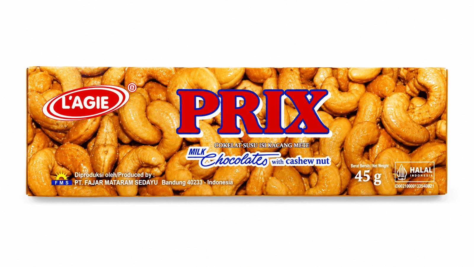 L'Agie Prix Milk Chocolate Cashewnut 45 gr – 1