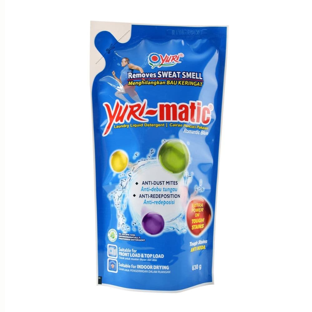 Yuri Matic Detergen Tough Stains Biru Pouch 630 gr – 1