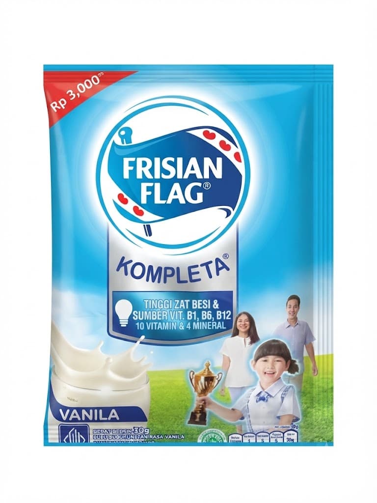 Frisian Flag Kompleta Susu Bubuk Instan Rasa Vanila 30 gr – 1
