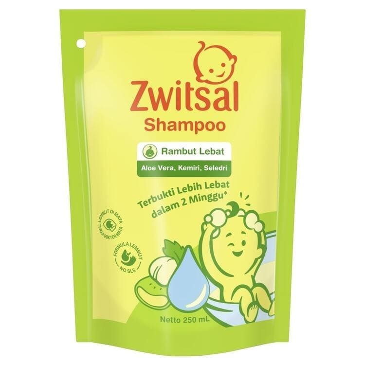 Zwitsal Shampoo Aloe Vera Kemiri Saledri Pouch 250 ml – 1