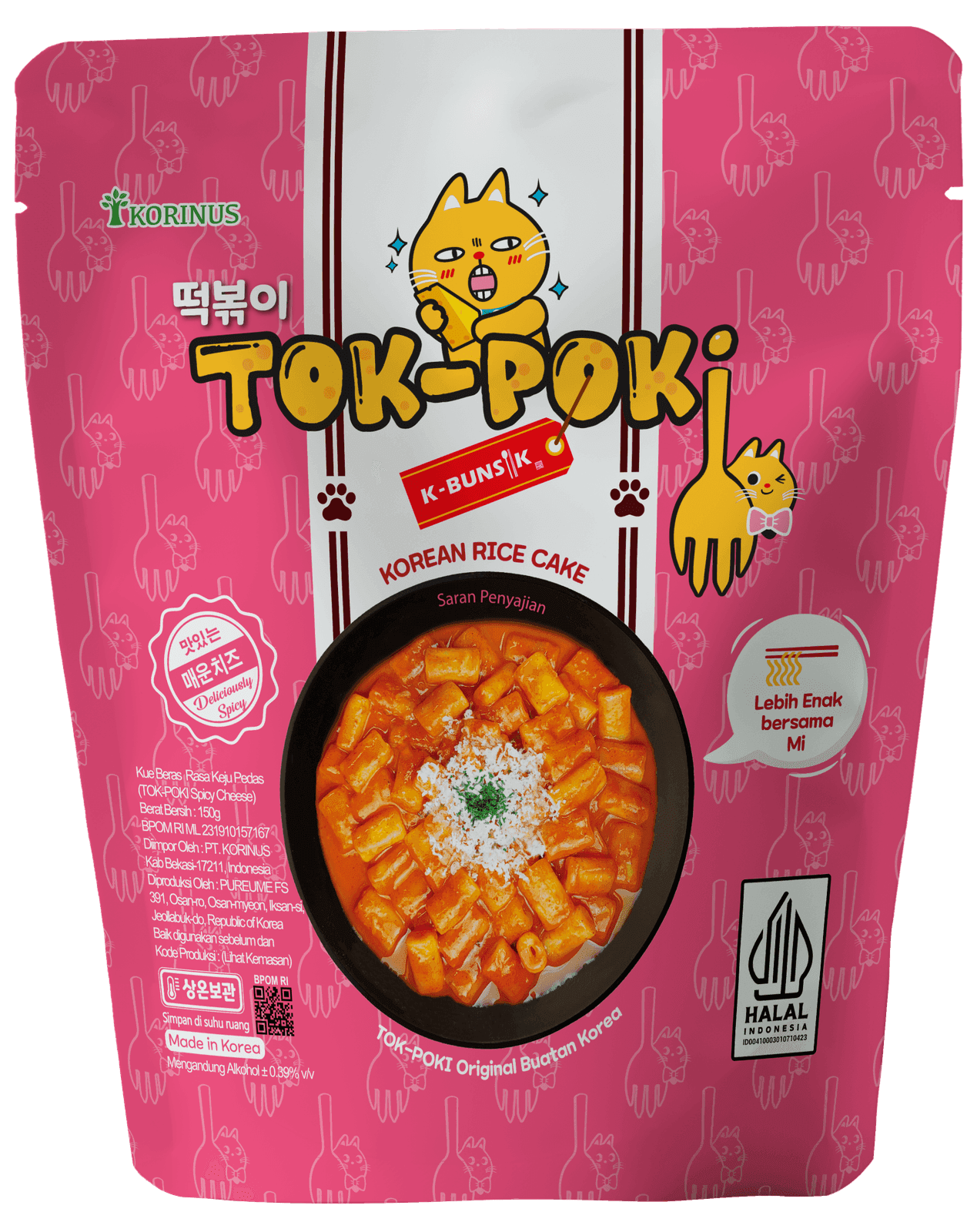 K-Bunsik Tteokbokki Pedas Keju 150 gr – 1