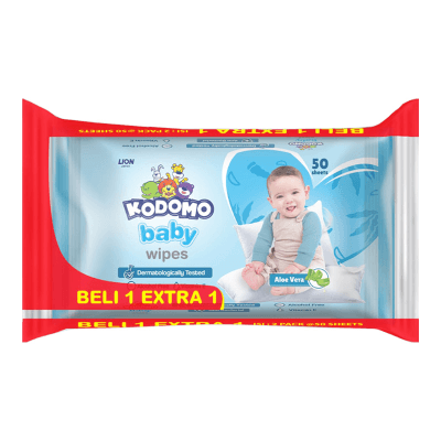 Kodomo Tisu Basah Bayi Biru 2x50 lembar – 1