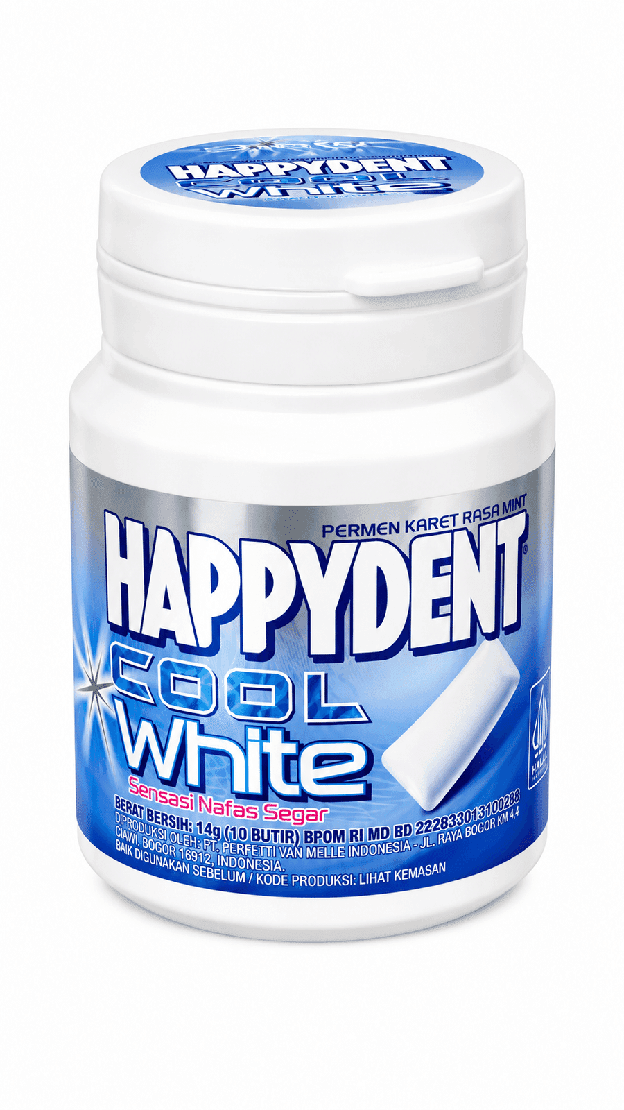 Happydent Cool White Botol 61,6 gr – 1