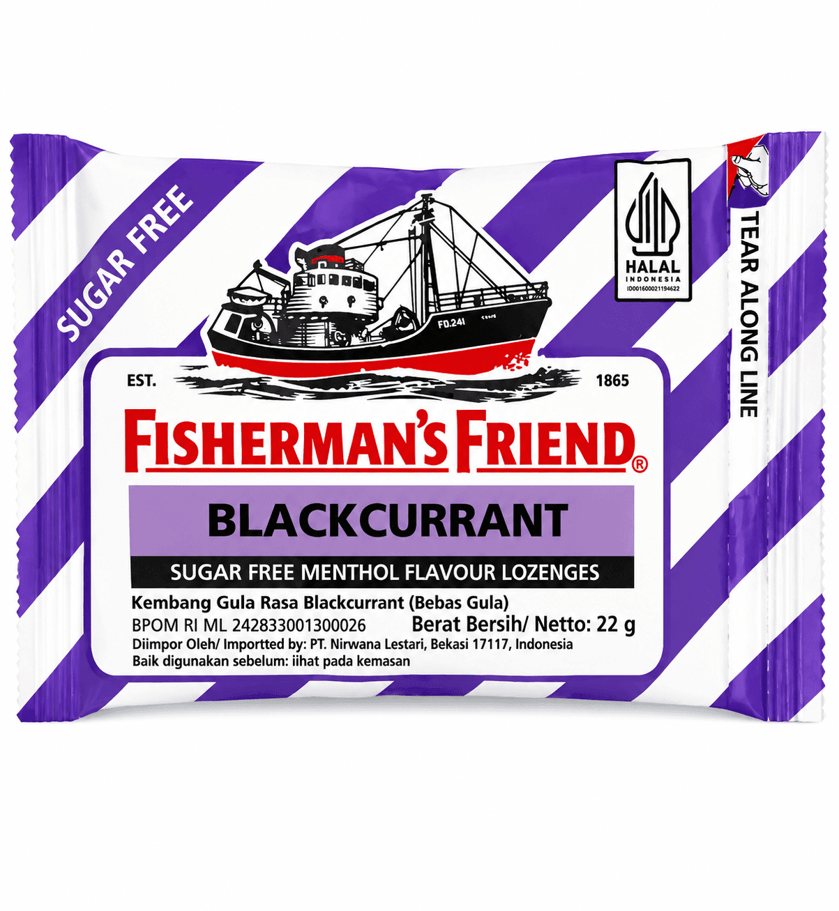 Fisherman's Friend Permen Blackcurrant Menthol 22 gr – 1