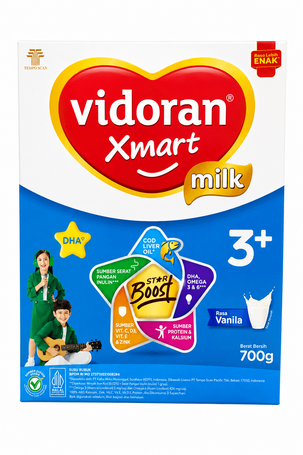 Vidoran Xmart Milk Nutriplex Tahap 3+ Vanilla 700 gram – 1