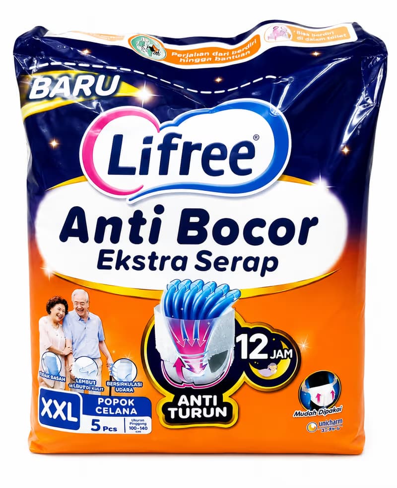 Lifree Popok Celana Ekstra Serap XXL Isi 5 – 1