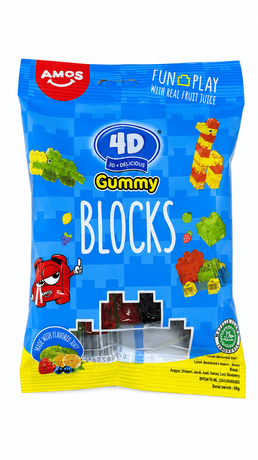 AMS Permen Gummy Blok 4D 40 gr – 1