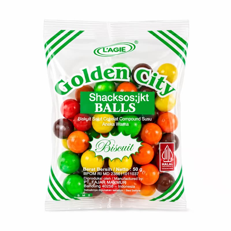 Golden City Ball Warna Warni 50 gr – 1
