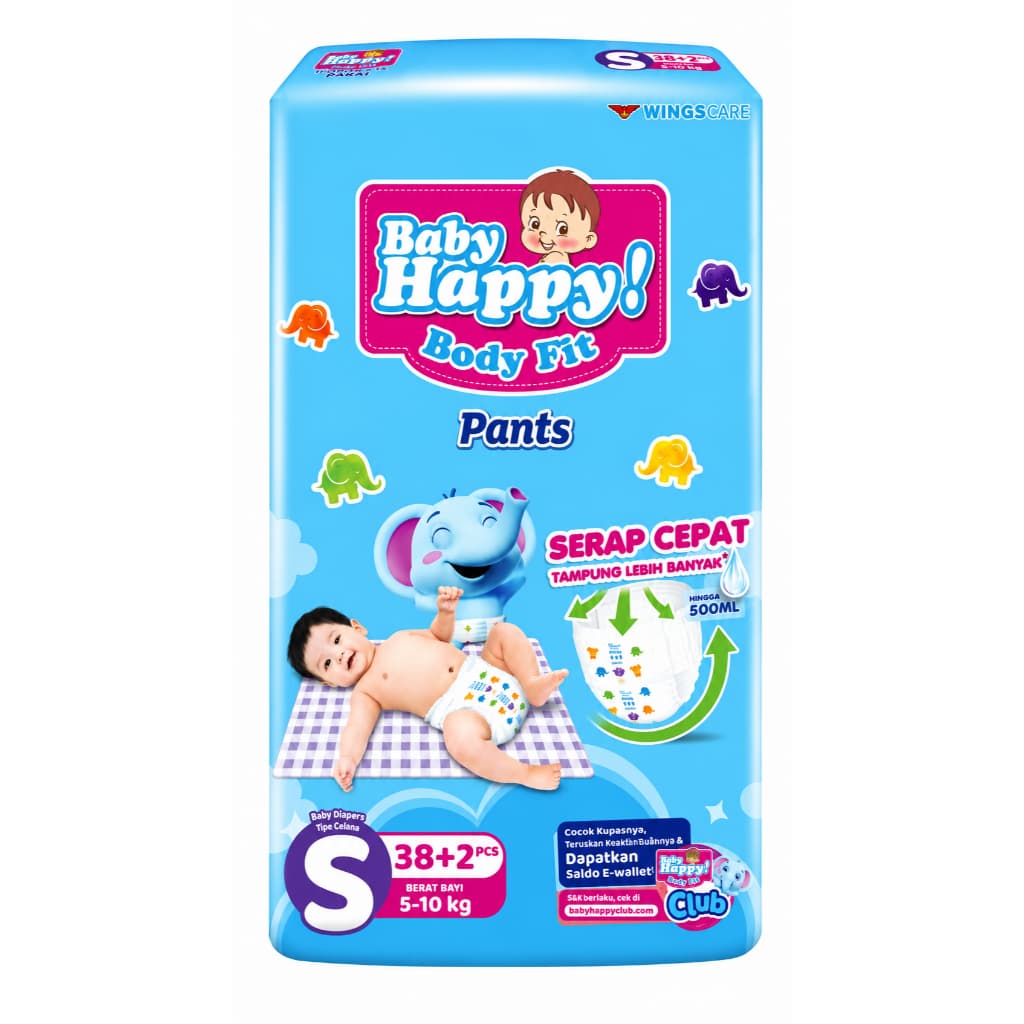 Baby Happy Popok Celana S isi 38+2 pcs – 1
