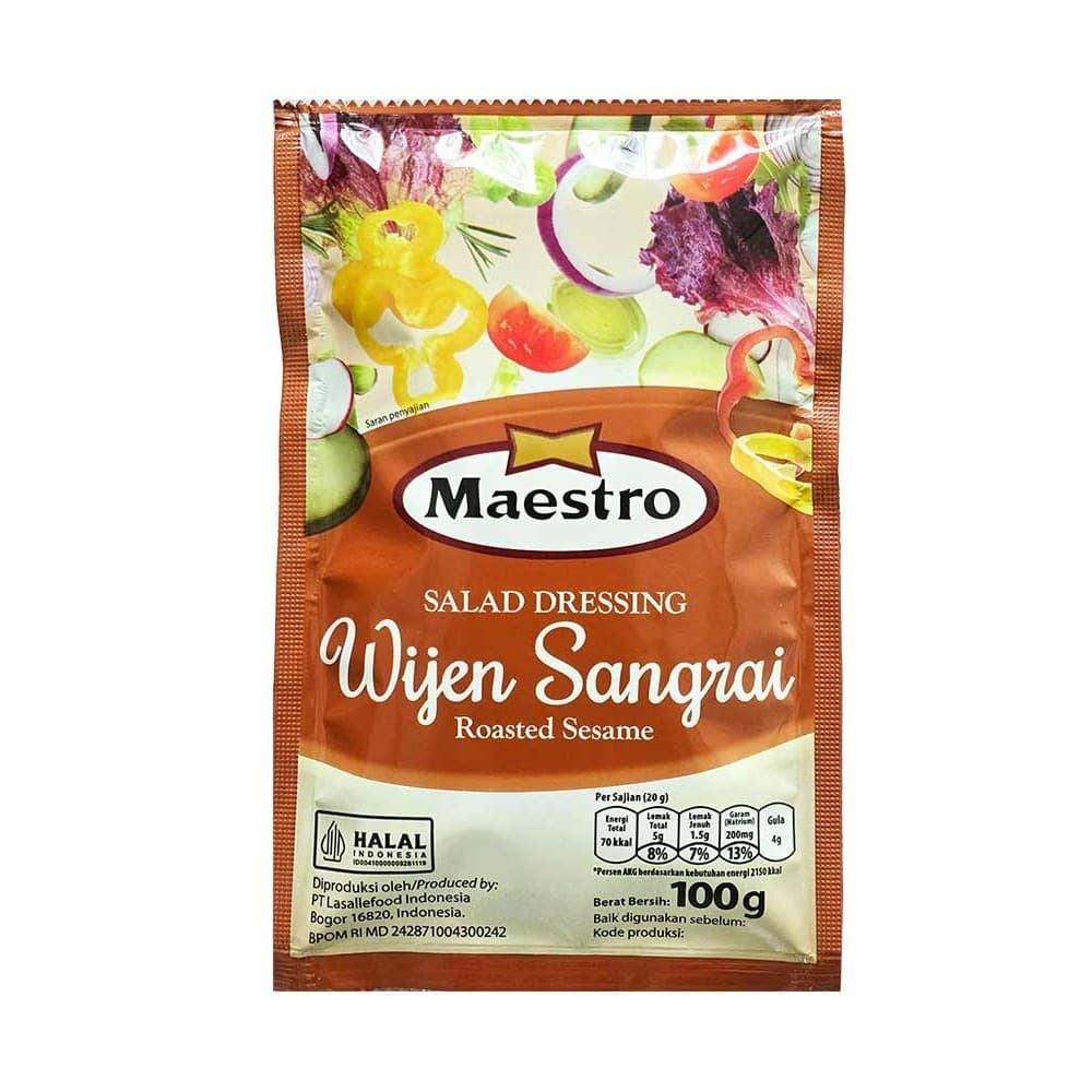 Maestro Salad Wijen Sangrai  Sachet 100 gr – 1