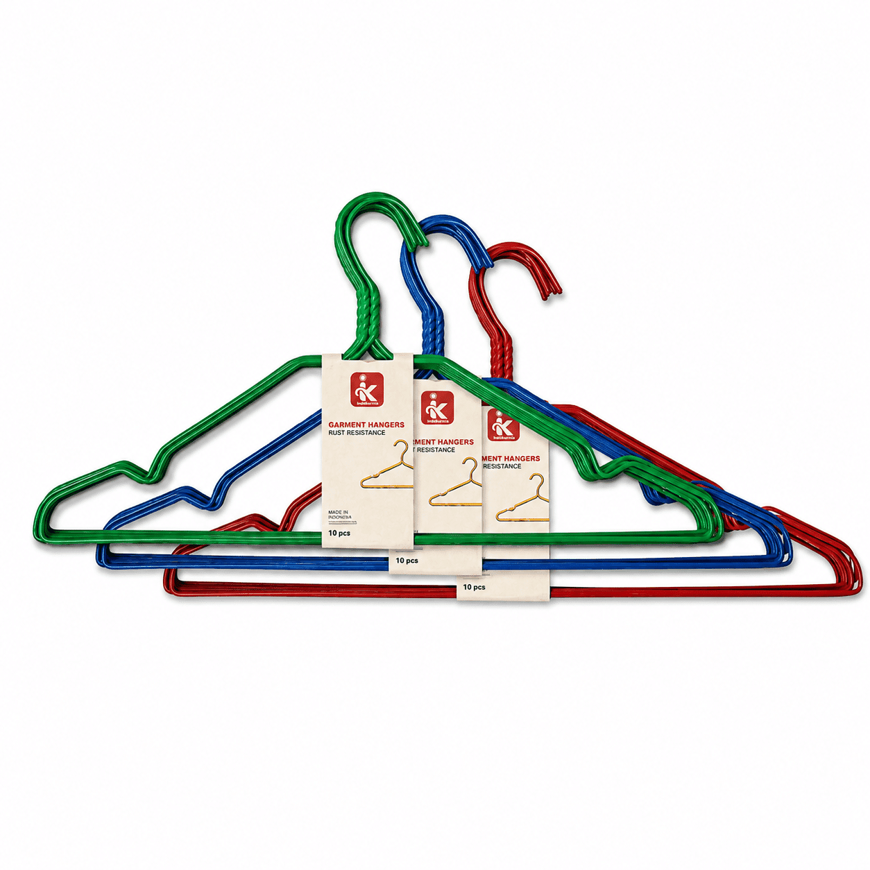 Indokurnia Gantungan Baju Kawat Coating Plastik Warna Isi 10 pcs – 1