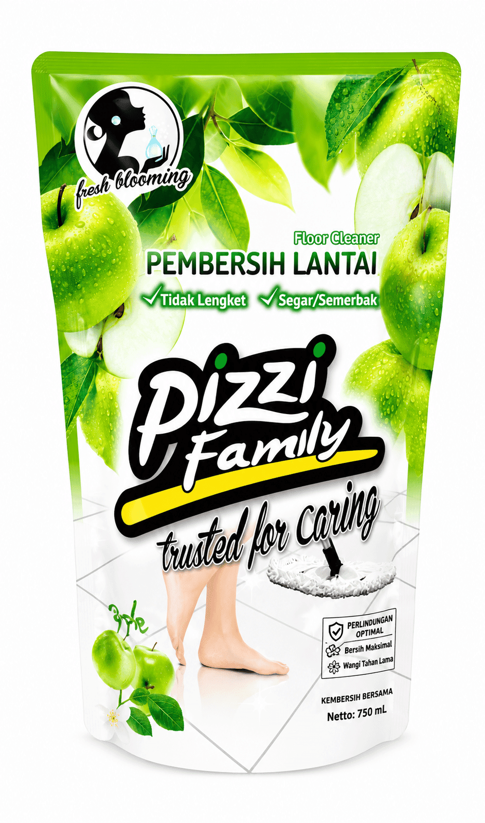 Pizzi P Pembersih Lantai Apel Refill 750 ml – 1