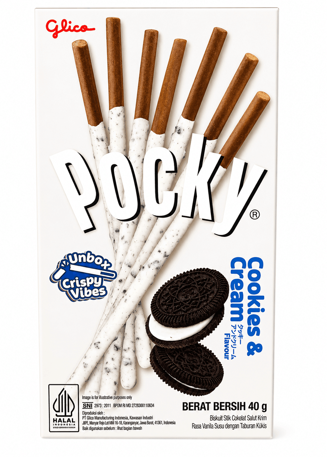 Pocky Stik Biskuit Cookies Cream 40 gr – 1