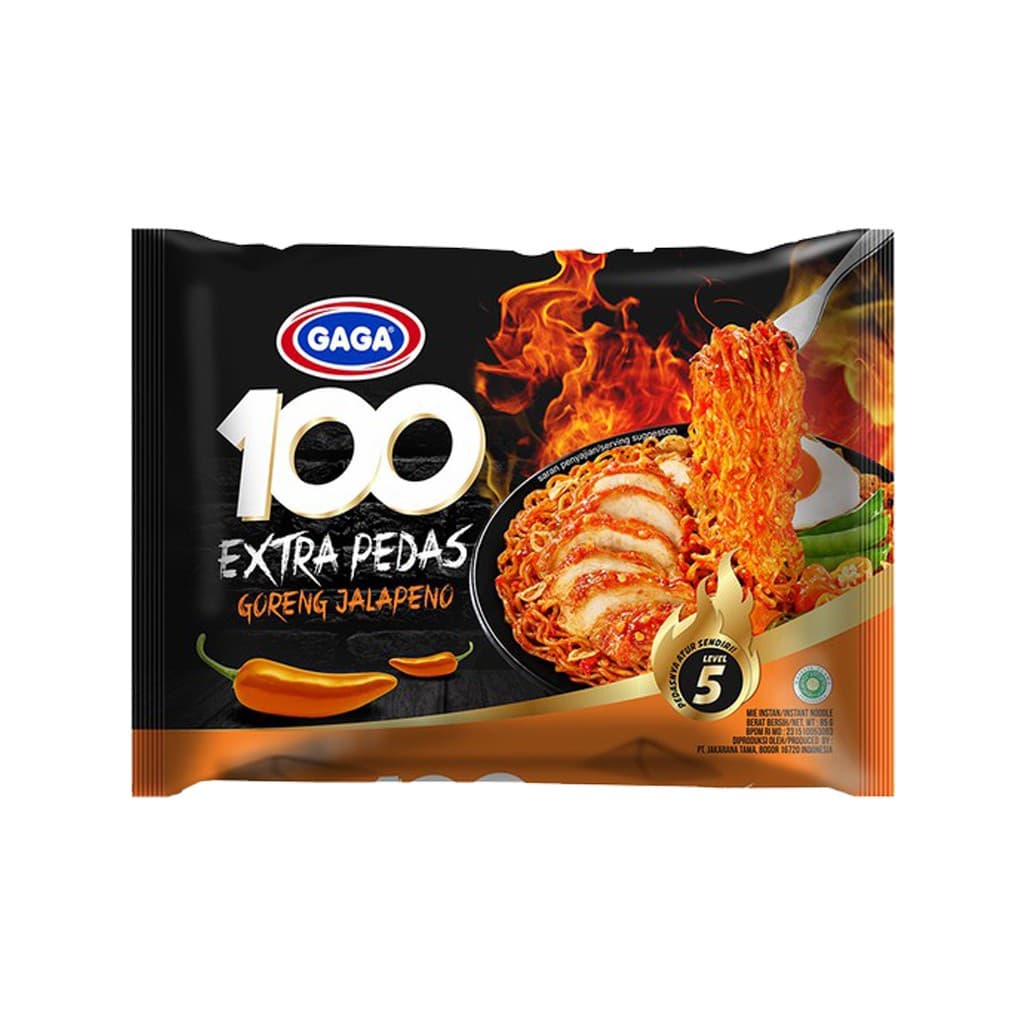 Gaga Mie 100 Extra Pedas Goreng Jalapeno 85 gr – 1