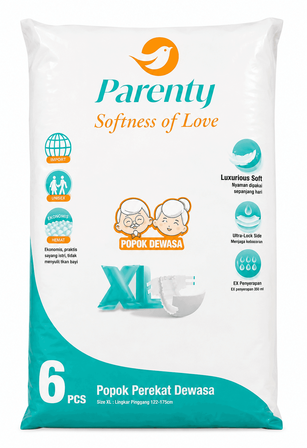 Parenty Popok Dewasa Soft XL 6 pcs – 1