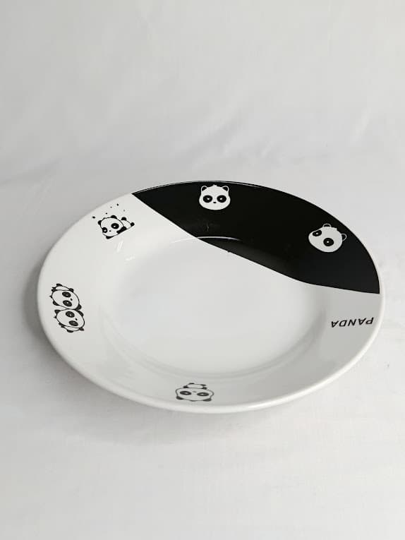Plate Black White Panda Qyppr8Dbp – 1
