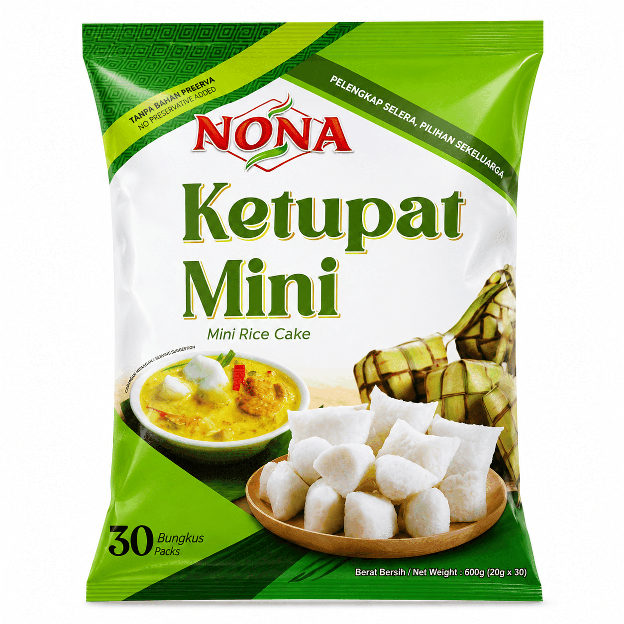 Nona Mini Beras Ketupat 20 gr x 30 pcs – 1