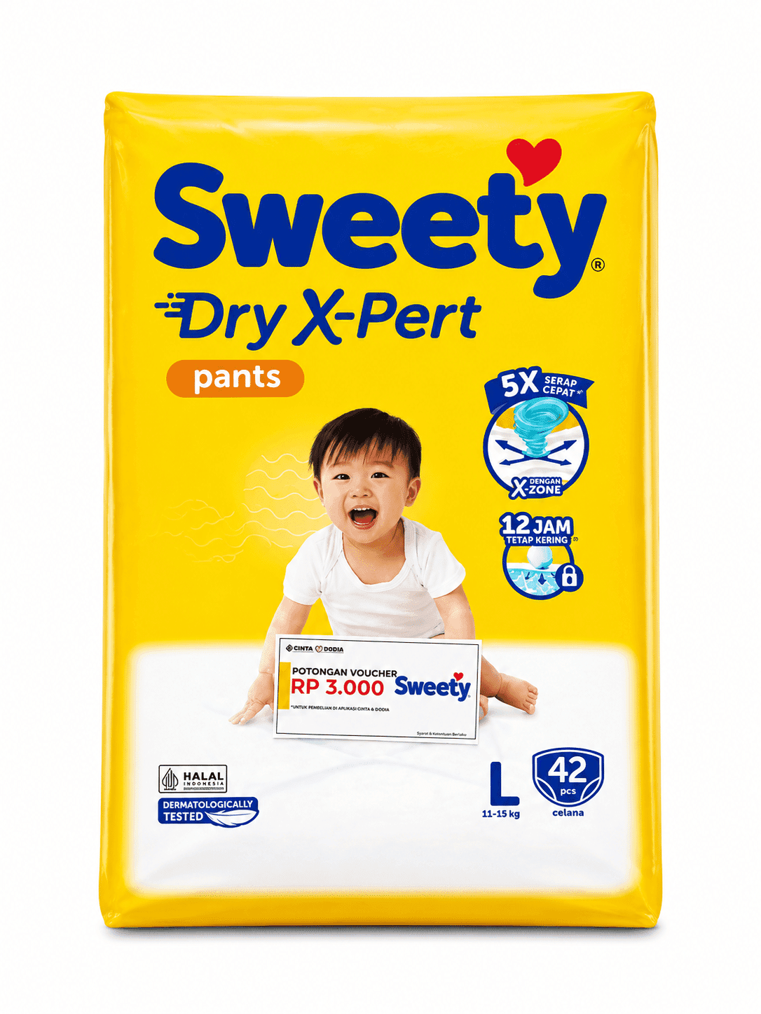 Sweety Popok Celana Bronze Dry X-Pert Ukuran L isi 42 pcs – 1