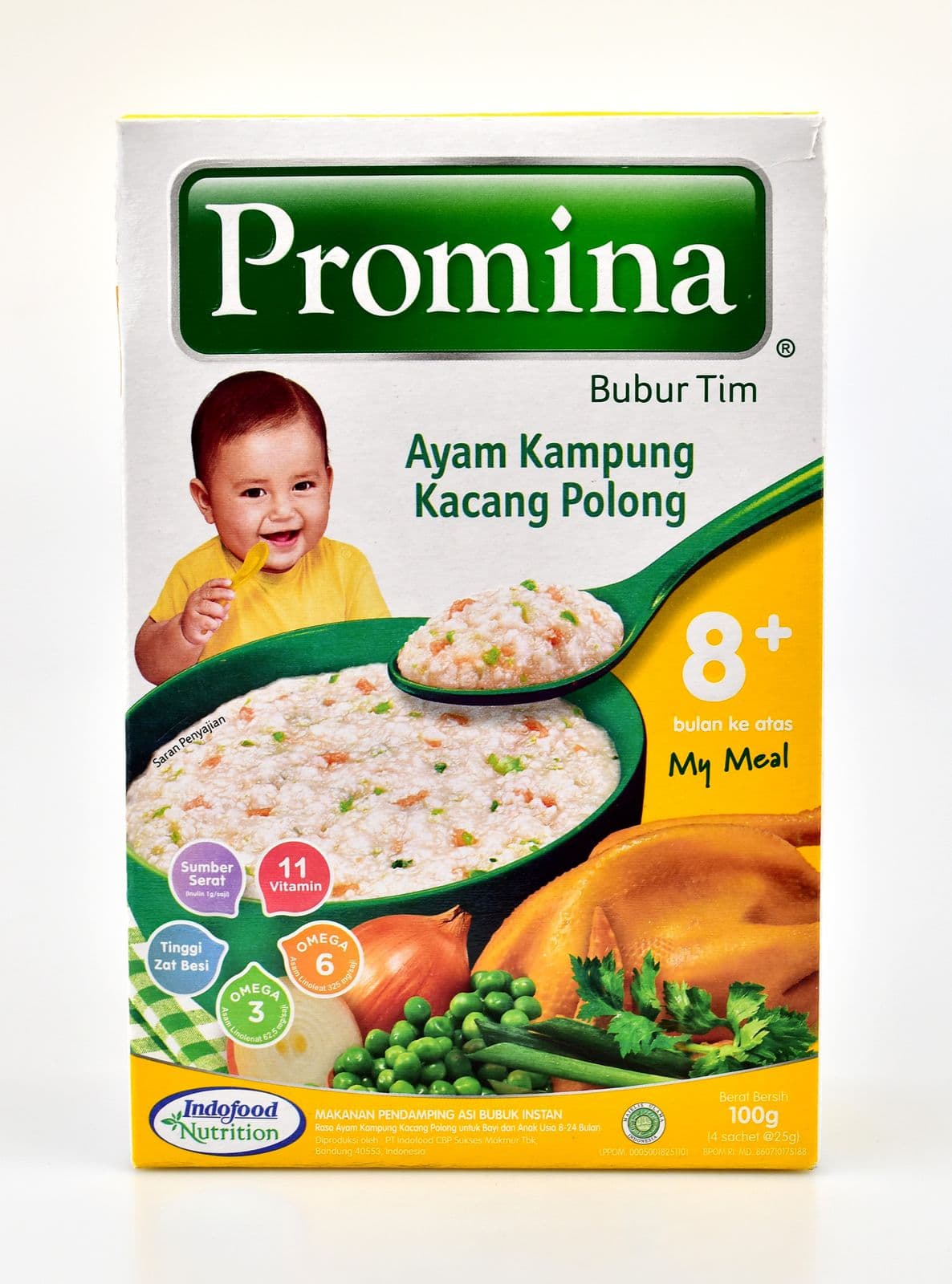 Promina Bubur Tim Ayam Kampung Kacang Polong 100 gr – 1
