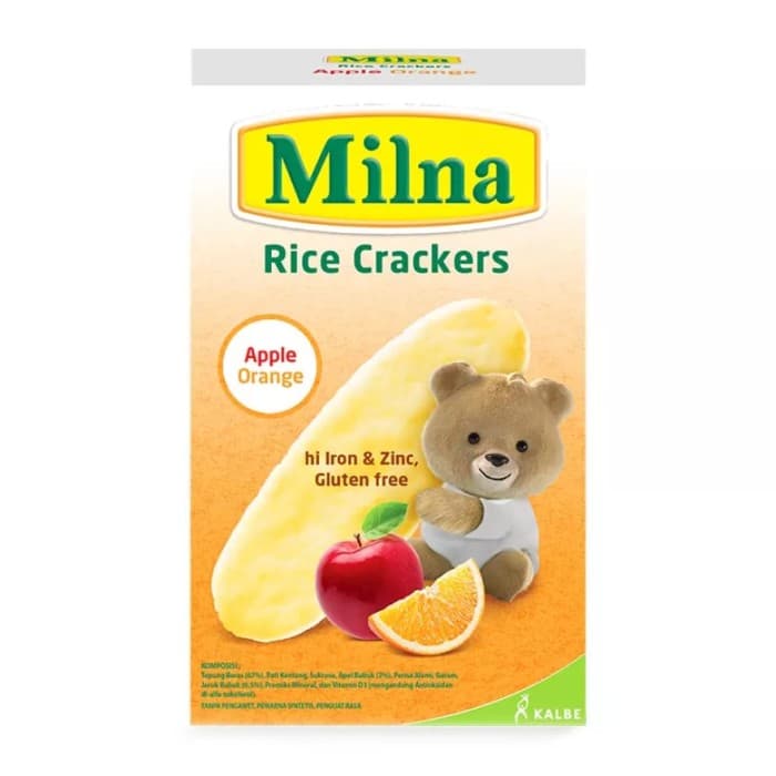 Milna Rice Crackers Apel Jeruk – 1