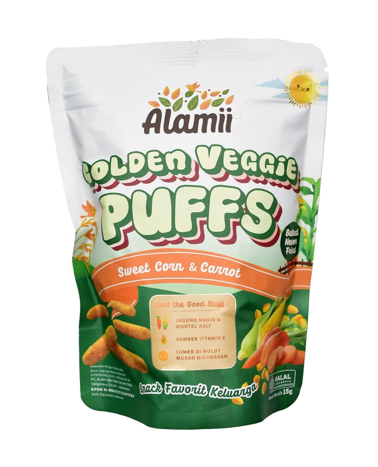 Alamii Puffs Golden Sayur 15 gr – 1