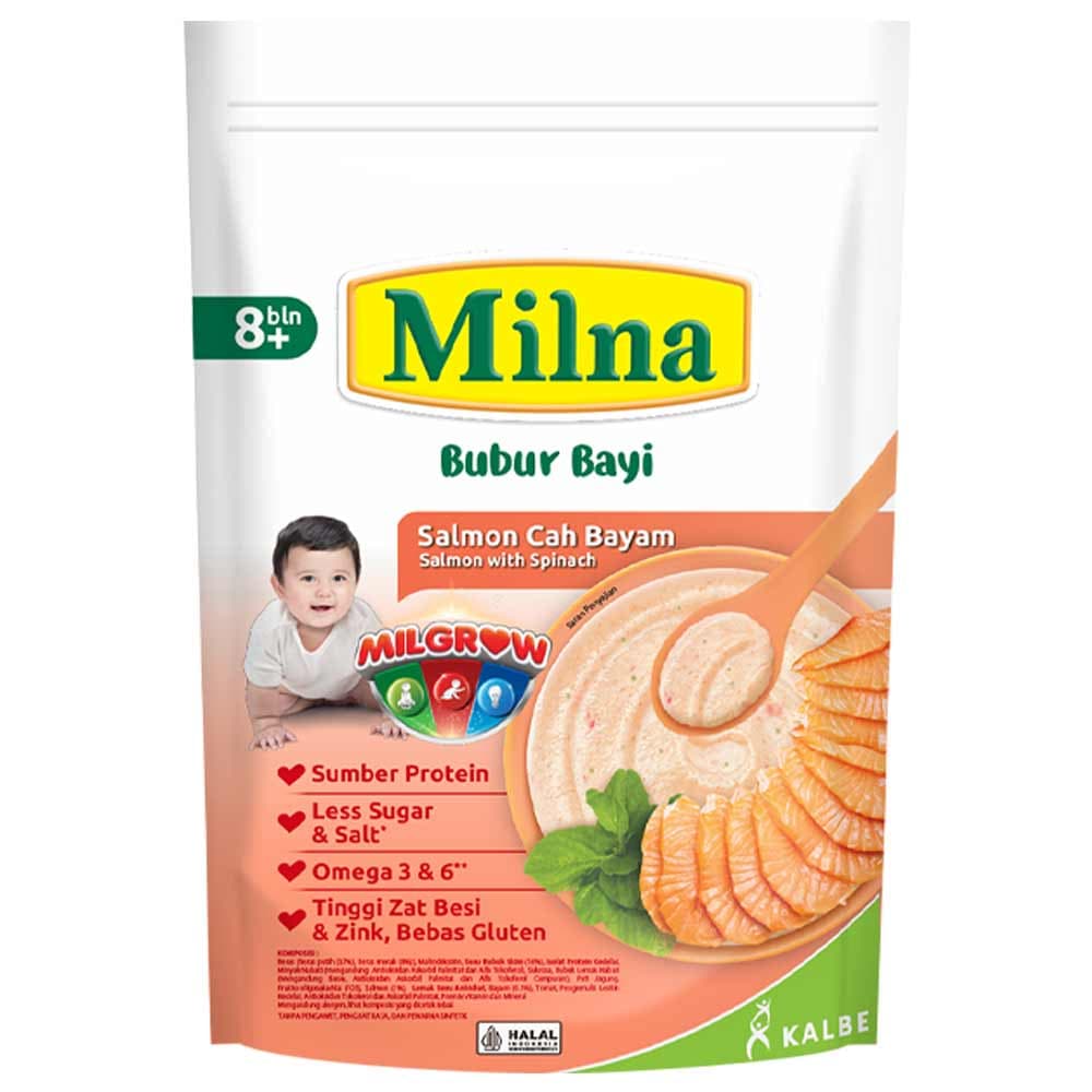 Milna Bubur Bayi Salmon Cah Bayam 100 gr – 1