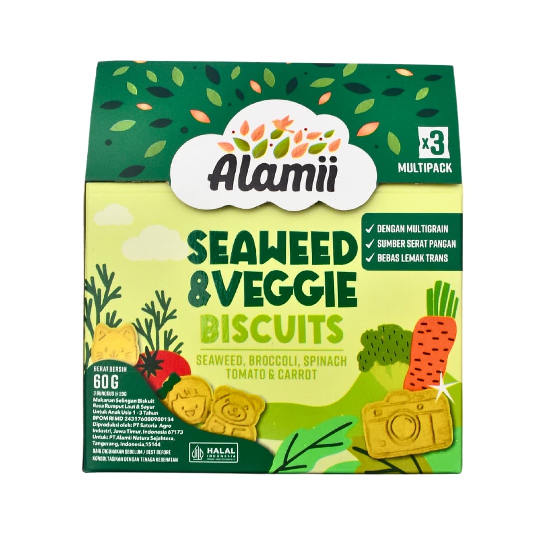 Alamii Seaweed & Veggie Biscuits 60 gr – 1