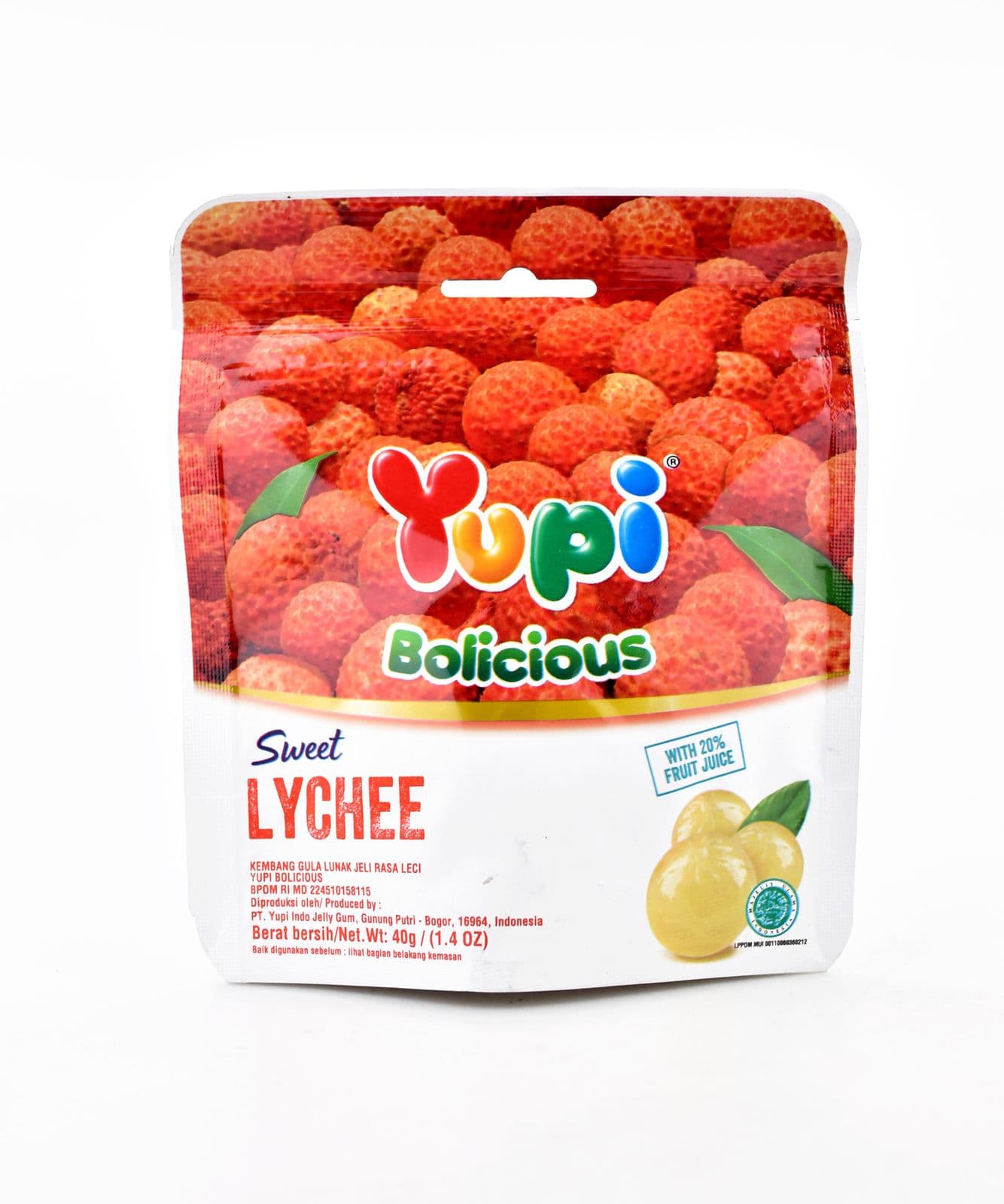 Yupi Permen Jeli Bolicious Sweet Lychee 40 gr – 1