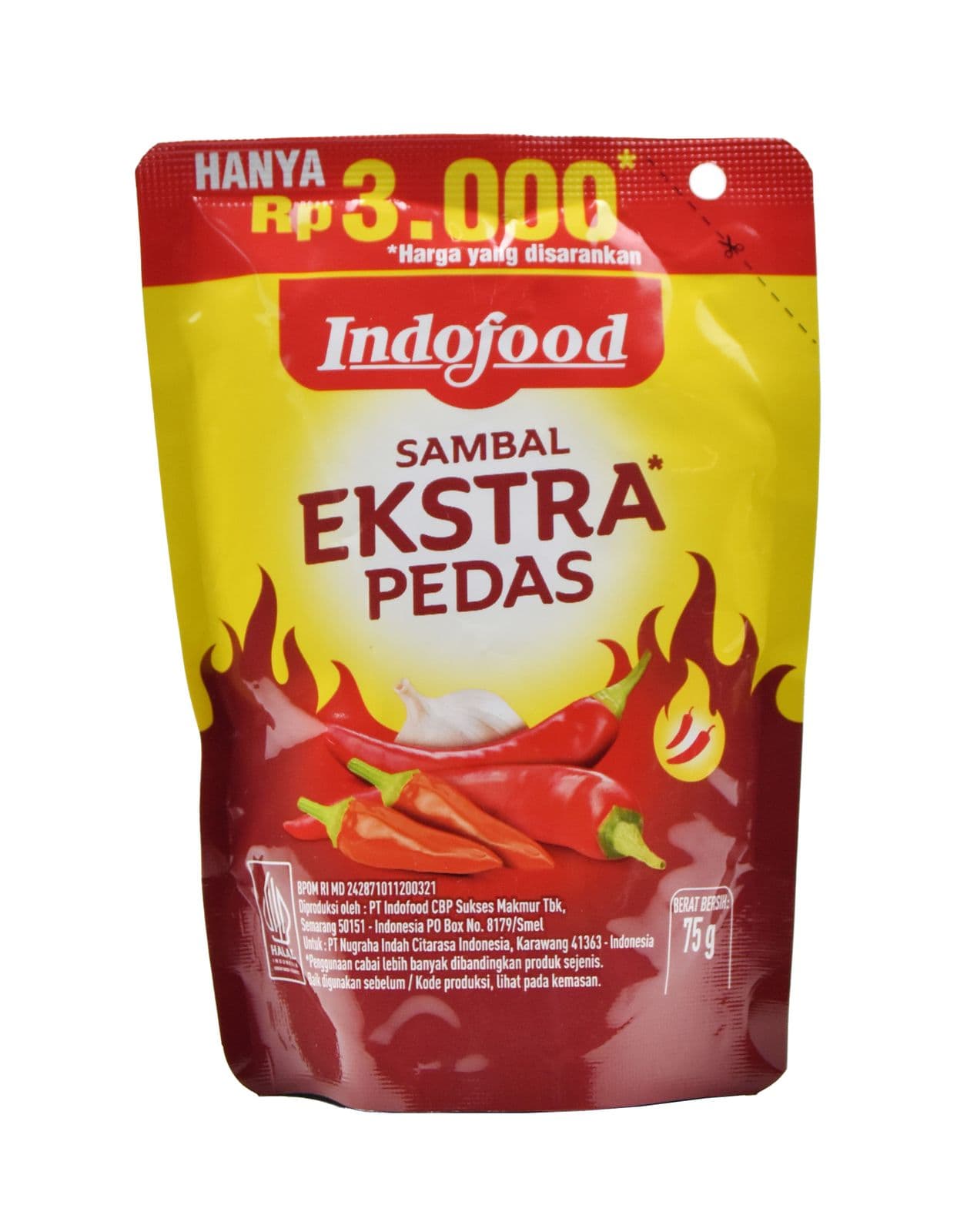 Indofood Sambal Extra Pedas Big Sachet 75 gr – 1