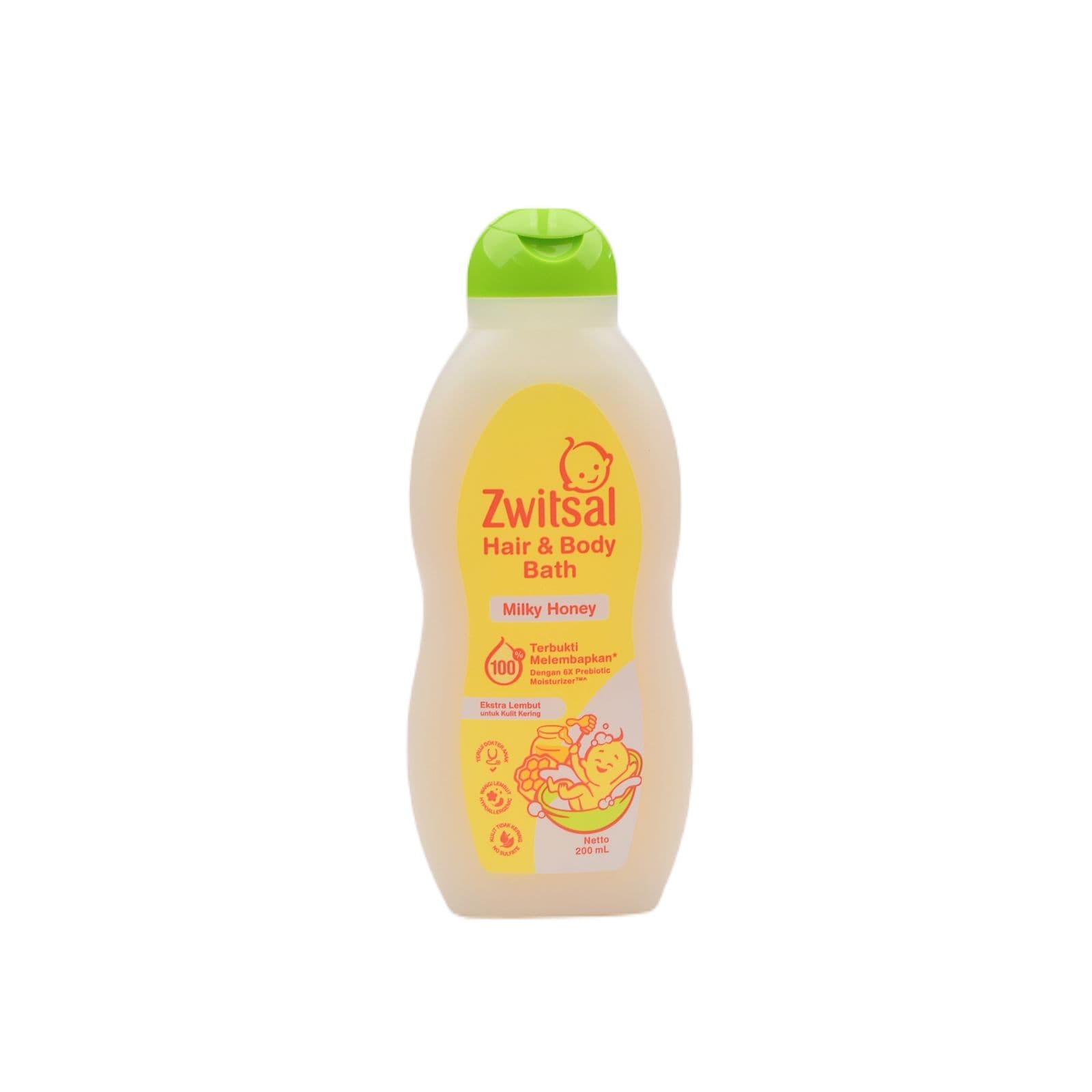 Zwitsal Hair & Body Bath Milky Honey 200 ml – 1