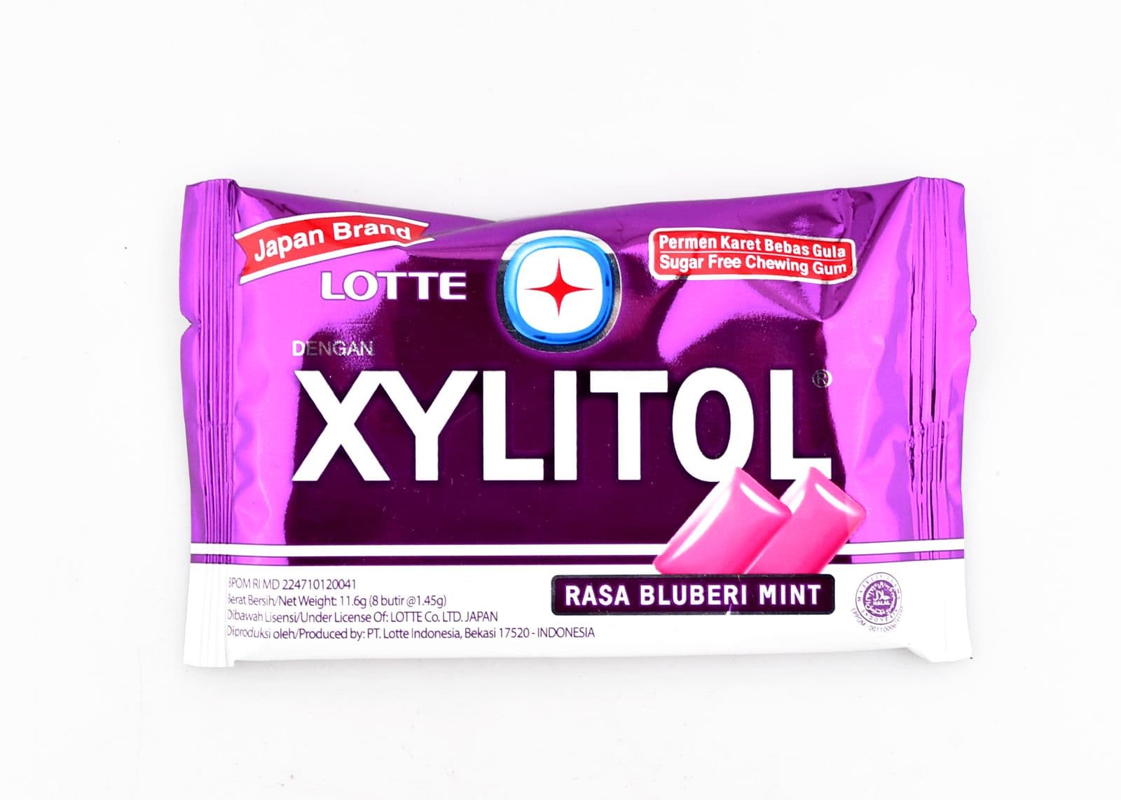 Lotte Xylitol Permen Karet Blueberry Mint 11,6 gr – 1
