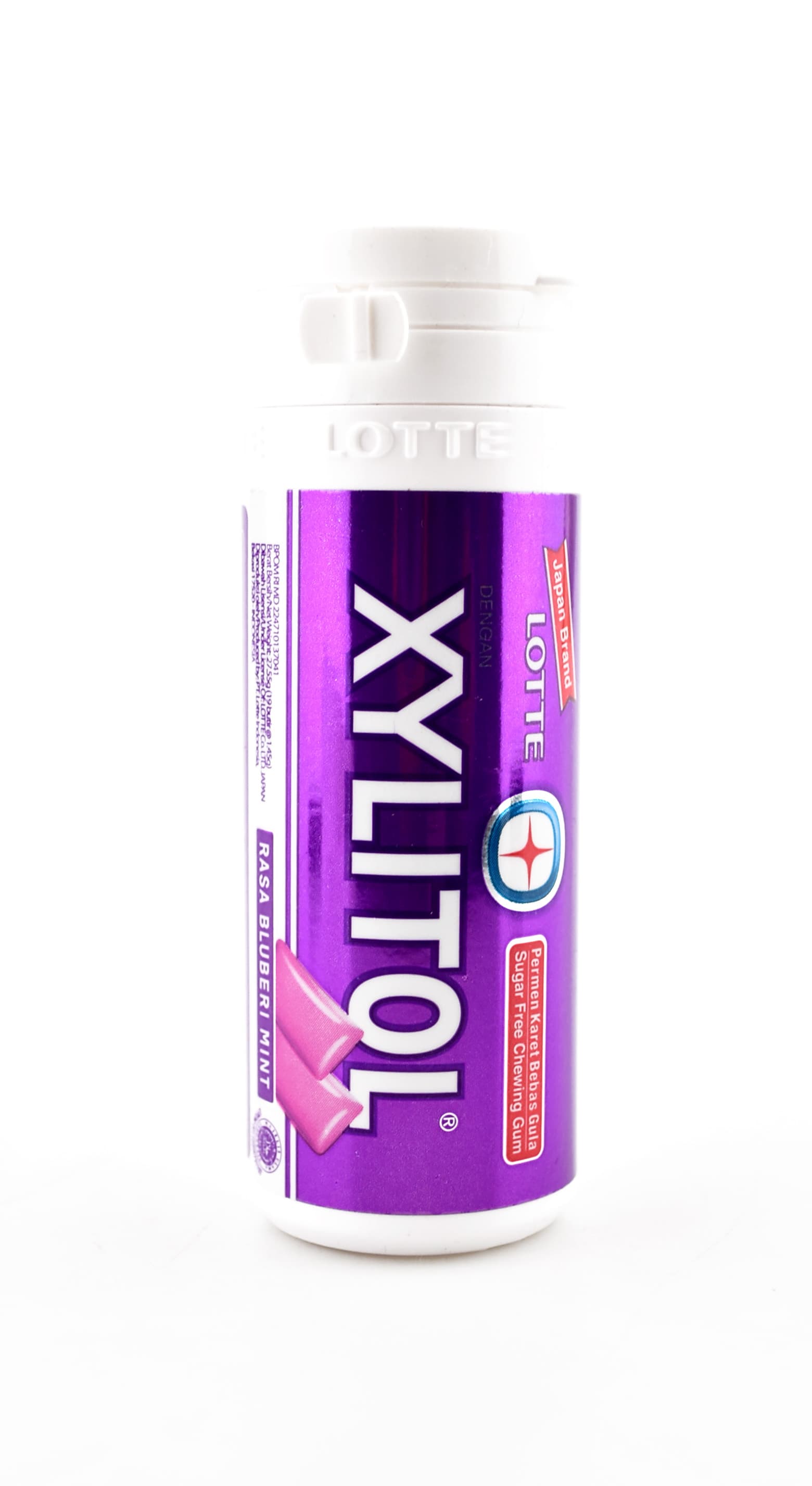Lotte Xylitol Rasa Bluberi Mint Permen Karet Bebas Gula 1,45 gr x 18 Pcs – 1
