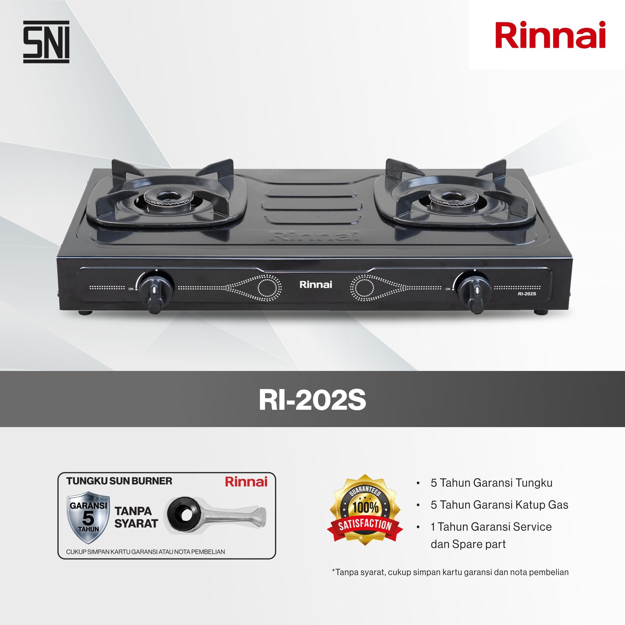 Rinnai Kompor Gas 2 Tungku RI-202S – 1