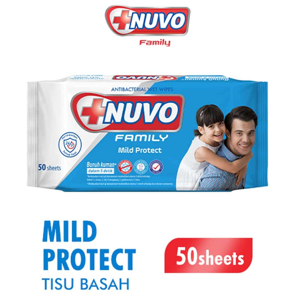Nuvo Tisu Basah Biru 50 lembar – 1