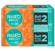 Paseo Go Smart Tisu Wajah Soft Pack 2x200 lembar – 1