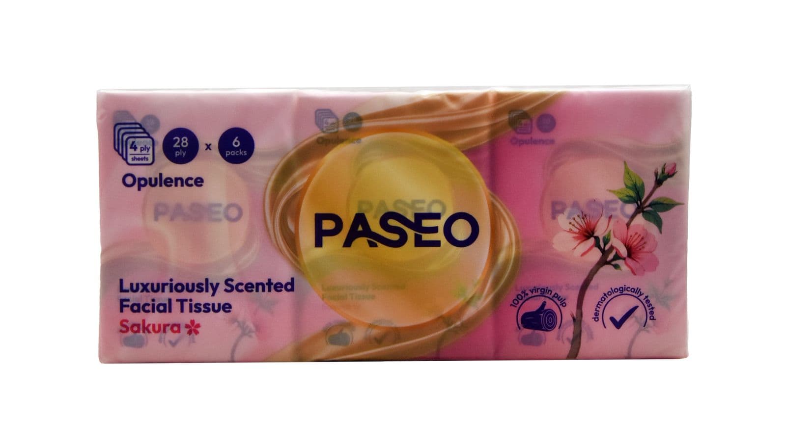 Paseo Opulce Luxury Tisu Wajah Sakura 6x28 lembar – 1