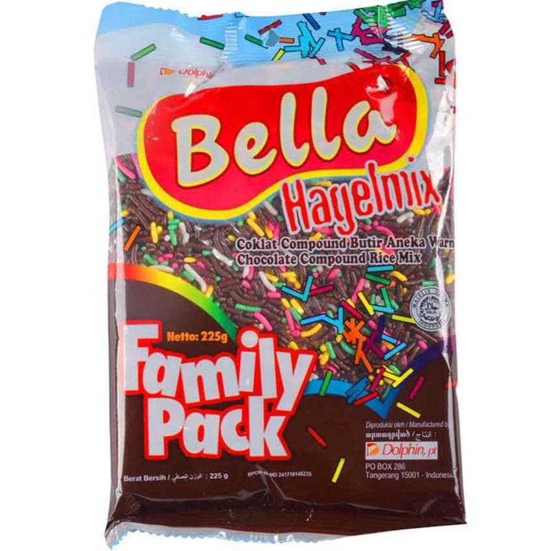 Bella Chocolate Hagelmix Rice  225 gr – 1