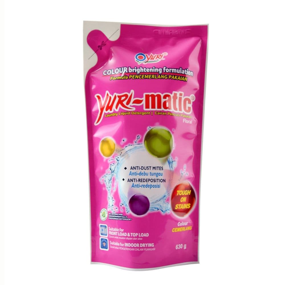 Yuri Matic Detergen Colour Floral Pouch 630 gr – 1